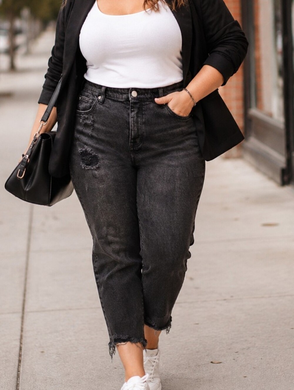 Torrid Washed Black Distressed Boyfriend Jeans Cropped Ankle Raw Hem Plus Size